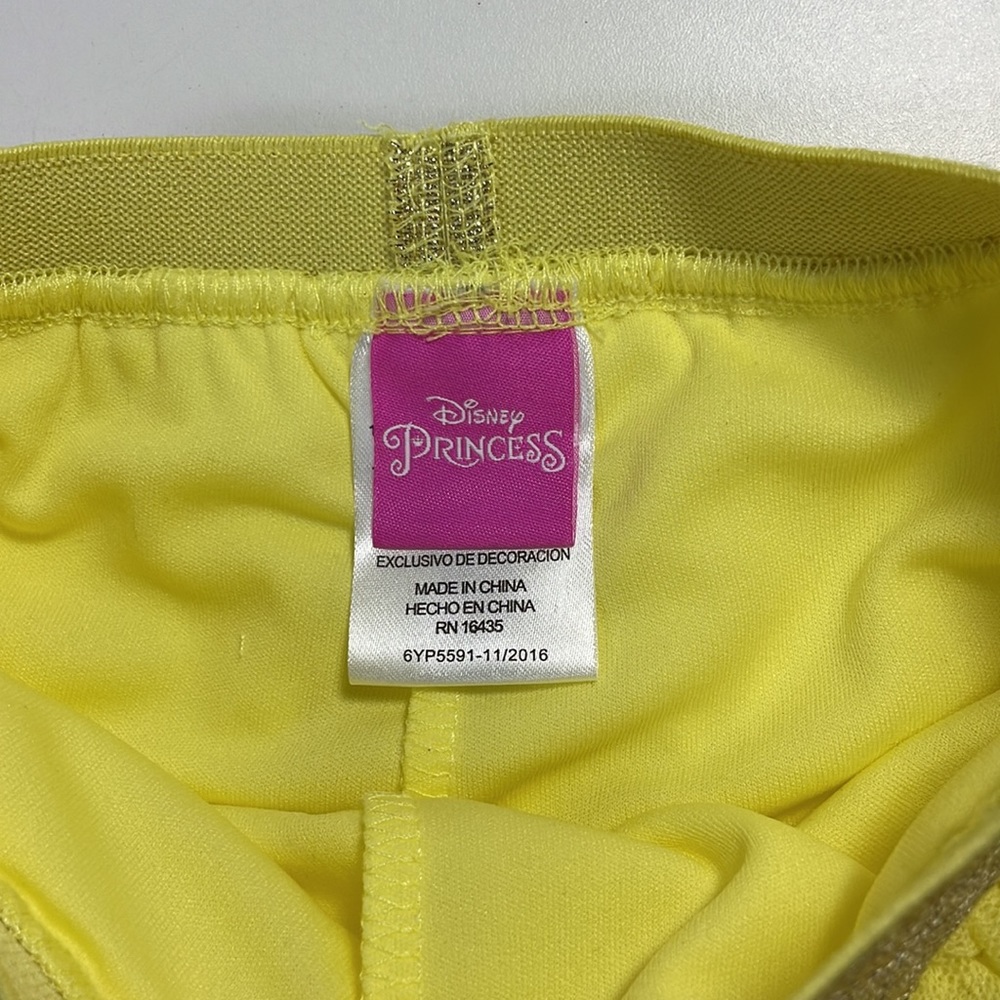 NWOT Disney Princess Screen Print Tee With Yellow Tulles Skort Size 3T - Picture 4 of 5